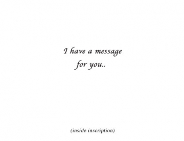 Love Message inscription