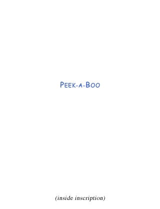 Peek-A-Boo inscription